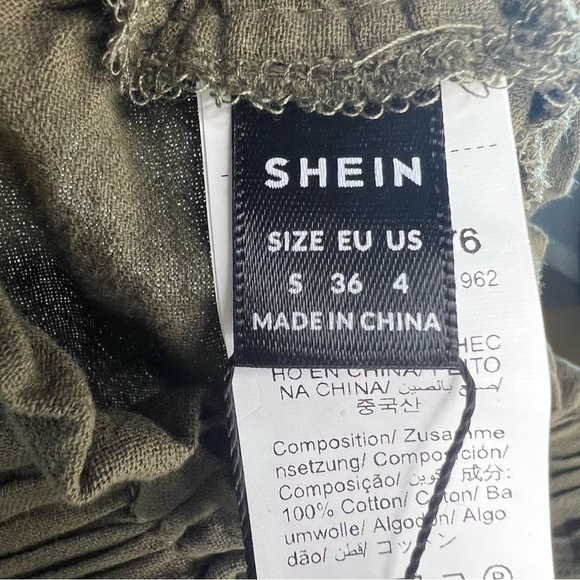 New With Tags!  Women's Paperbag Waist Side Pocket Skirt, Olive Green, Small - Picture 6 of 7